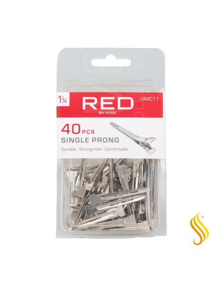 Red Kiss ingle Prong 1 3/4" 40 Piezas Clips